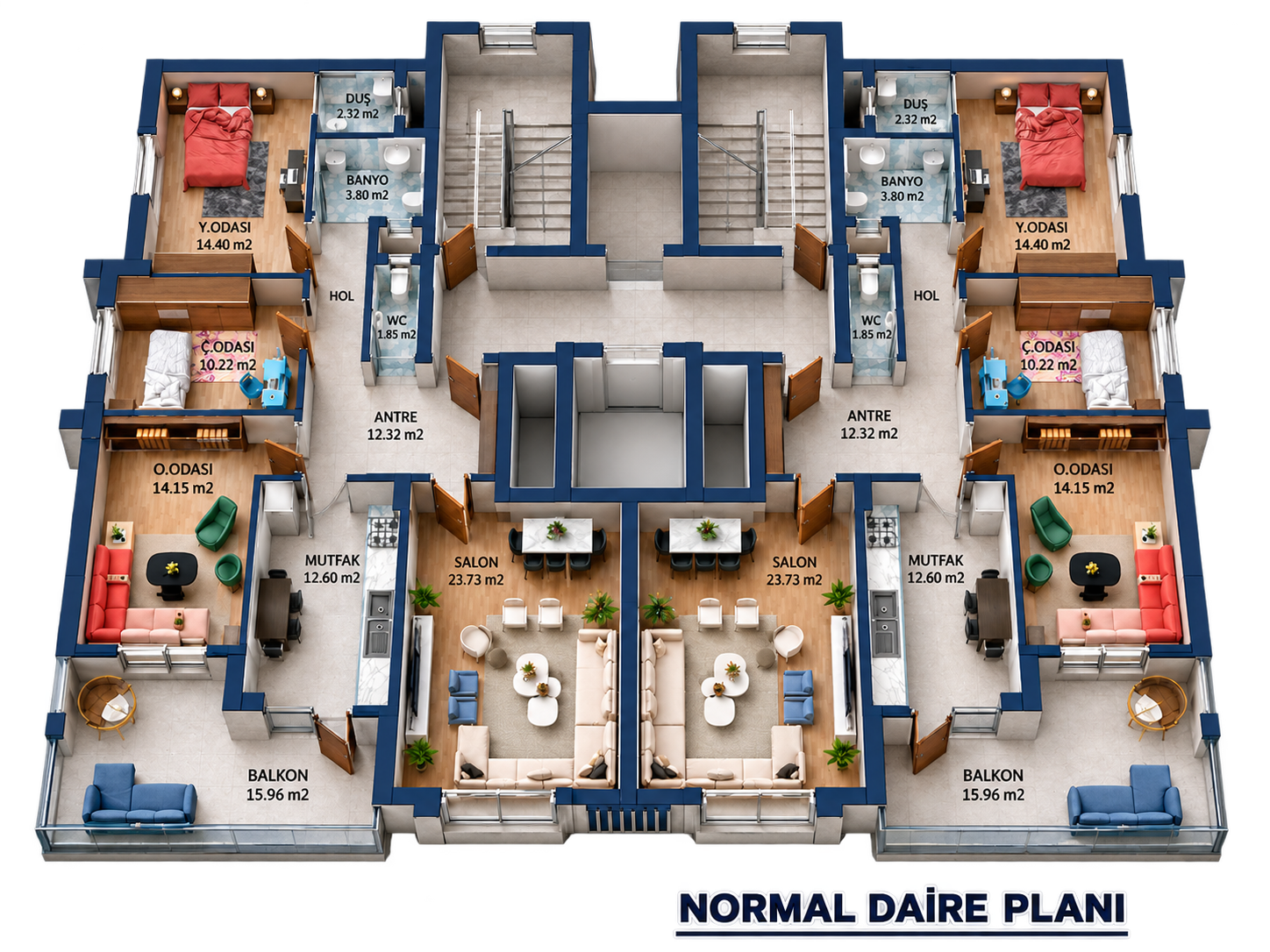 Normal daire kat planı